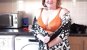AuntJudysXXX - Your 58yo Curvy Mature Girl Mrs. Kugar Deep throats Your Load of shit in the Laundry District (POV)