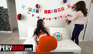Step Materfamilias Plus Step Aunt Melody Minx & Tifa Quinn Give Birthday Boy A Special Gift - PervMom