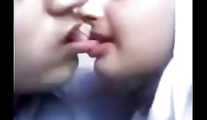 Pakistani college buckle lip tresses french kiss..
