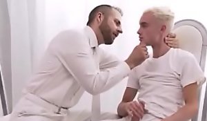 Blonde Teen fingered and milked apart from a bearded Stud- GayMissionriexnxx motion picture