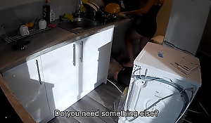 Horny wife seduces a plumber around slay rub elbows with kitchen dimension her skimp at work.