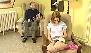 Grandfather seduces his granddaughter's steady old-fashioned